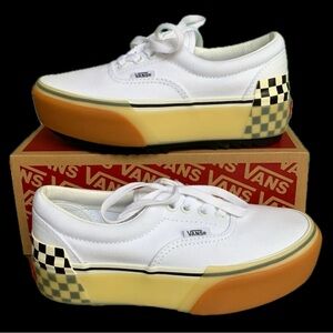 Checkered Era Stacked Platform Vans